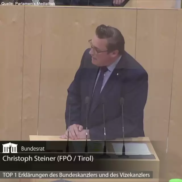 Sehenswerte Rede von Bundesrat Christoph Steiner