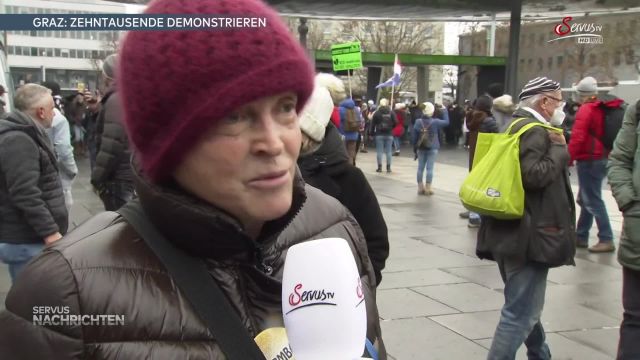 Corona-Proteste gegen Impfpflicht und Lockdown: Zehntausende protestieren in Graz