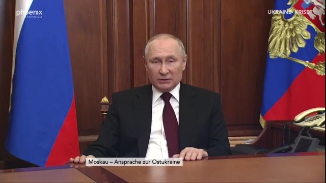 Ukraine- Wladimir Putin verkündet Anerkennung der Separatistengebiete in Rede an die Nation