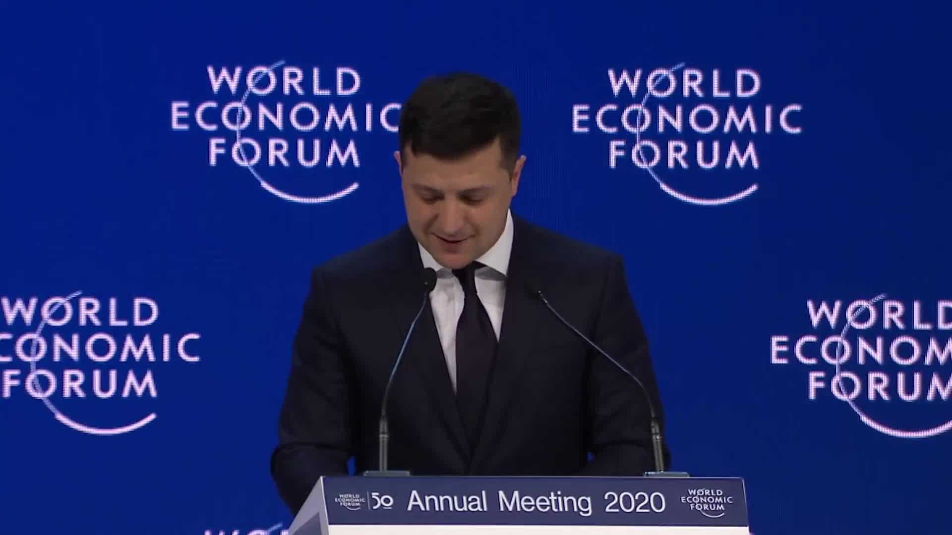 Volodymyr Zelensky, President of Ukraine- Special Address | DAVOS 2020