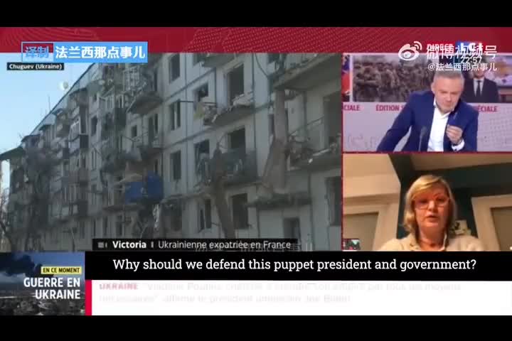 Live im französischen TV erzählt eine Ukrainerin, was man eigentlich nicht erwartete