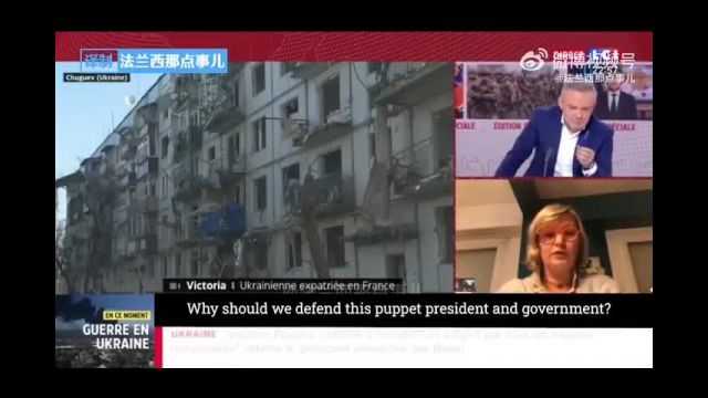 Live im französischen TV erzählt eine Ukrainerin, was man eigentlich nicht erwartete