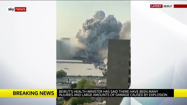 Sky News: Explosion im Hafen Beirut