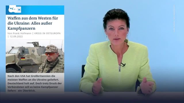 Wagenknecht warnt vor militärischer Eskalation: ''Dann haben wir den Dritten Weltkrieg''