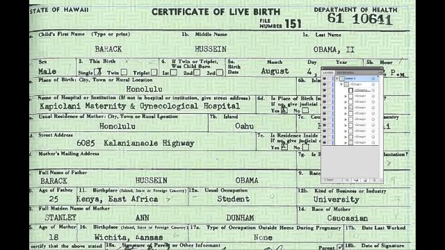Ist Barrack Obamas Geburtsurkunde eine Fälschung?