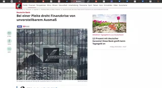 Die Zeitbombe: sprengt Deutsche Bank das Finanzsystem?