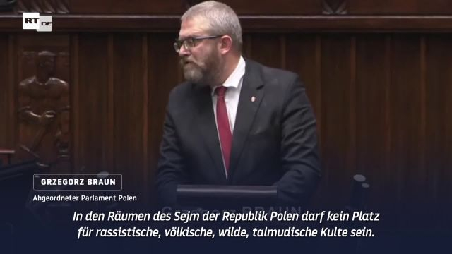 Eklat im polnischen Parlament: Abgeordneter löscht Chanukka-Kerzen mit Feuerlöscher